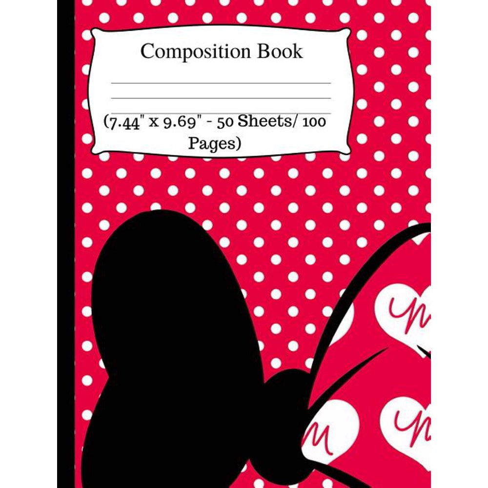Composition Book Cute Polka Dot Notebook, Wide Ruled Notebook for Kids