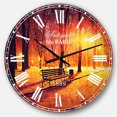 thumbnail image 1 of DesignArt Benches Covered in Winter Snow Large Wall Clock, 1 of 2