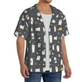 thumbnail image 2 of Sikiie Lovely Penguin Men's Wrinkle Free Untucked Cuban Shirt Business Casual Button Down Shirts Short Sleeve ShirtX-Large, 2 of 5