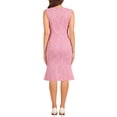 thumbnail image 3 of Vestido elegante de punto sin mangas con cuello barco para mujer INSPIRE CHIC en rosa intenso talla S, 3 of 6