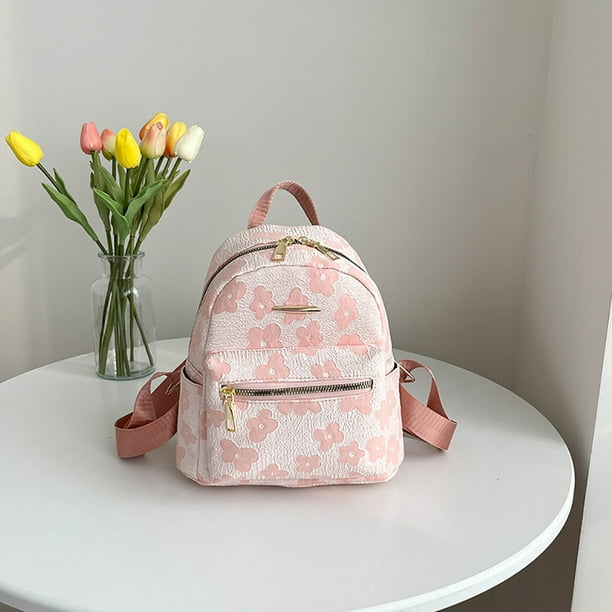 Mochilas pequenas con estampado de flores para ninas bolso escolar de Likrtyny lona suave e informal Color solido portatil Walmart en linea