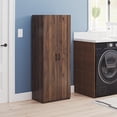 thumbnail image 5 of Mainstays 60" 2 Door Storage Cabinet, Walnut, 5 of 16