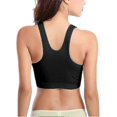 thumbnail image 3 of 2026 Women's Zip Front Sports Bra Wireless Post-surgery Bra Active Bras, 3 of 5