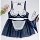thumbnail image 1 of Uniforme de sirvienta sexy con perspectiva de costura de malla de encaje estilo Europa y Estados Unidos, traje sexy femenino, 1 of 6