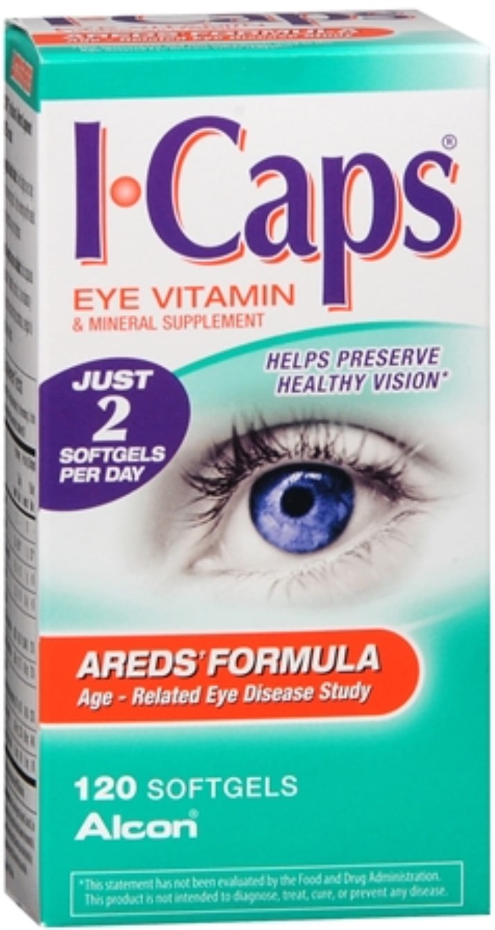 ICaps Areds-2 Softgels, Eye Vitamin And Mineral Supplement Soft Gels ...