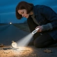thumbnail image 3 of HIBIBUD 3.9" Silver Mini Flashlight,Adjustable Focus USB Rechargeable Keychain for Hiking, 3 of 7