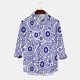 thumbnail image 4 of Camisas Negras Para Hombre Hombres Casual Manga larga Primavera Verano Turndown Neck 3D Impreso Camisas Moda Top Blusa Camisas (C, XL), 4 of 5