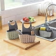 thumbnail image 3 of Soporte para esponja de cocina, organizador para fregadero de cocina, carrito para fregadero, escurridor de bandeja para fregadero, soporte para toallas y jabón, 3 uds., 3 of 8