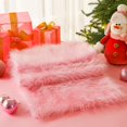 thumbnail image 6 of Christmas Table Runner, Modern Fluffy Faux Fur Christmas Table Runners for Home Dresser Dinning Table Decor (White, 12 x 71 inch), 6 of 7