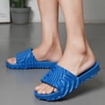 thumbnail image 2 of Modstep Cloud Slides for Men Women Recovery Foam Sandals Summer Comfortable Walking Shower Pillow Slippers for Pool Beach size 7 Blue, 2 of 6