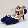 thumbnail image 4 of Professional Latin Dance Shoes for Women Satin Sequins Pointed Toe Closed Toe Ballroom Wedding Dancing Shoes Tacones De Mujer Elegantes, 4 of 9