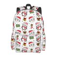 thumbnail image 2 of Disketp Cute Christmas Hat Penguin A Mochila Escolar de Gran Capacidad y Peso Ligero, Mochila de Viaje Ideal para Escuela, Trabajo y Uso Diario, Cómoda y con Estilo, 2 of 8