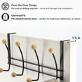 thumbnail image 4 of Over The Door Hook Rack Black Finish with 8 Natural Wooden Ball Ends, 4 of 7