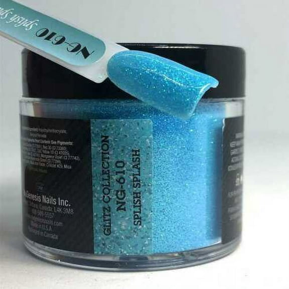 NUGENESIS Manicure Nail Dipping Color Glitter 1.5oz/jar - NG610 Splish Splash
