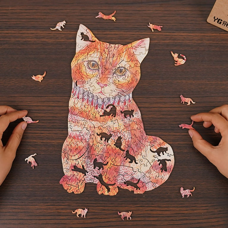 Wooden Jigsaw Puzzle Cat for Adult, Large Wood Puzzles Animals, Wood Mosaic  Jigsaw Puzzle Unique Shapes -  Ireland