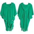 thumbnail image 5 of HJYCHN Women's Winter Wear Convertible Scarf Shawl Sleeve Hat Outerwear Accessory for Cold Weather Fashion Green One Size, 5 of 6