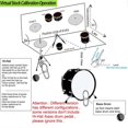 thumbnail image 4 of Kit de batterie virtuelle portable avec baguettes et pédales pour débutants, enfants et adultes, noir, 4 of 4