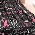 thumbnail image 3 of Pink Breast Cancer Awareness Pattern Blanket,Comfortable Soft Lamb Wool Throw Blanket,All Season,Warm Lightweight Blankets for Sofa Bed Couch Living Room Chair,60"x80", 3 of 4