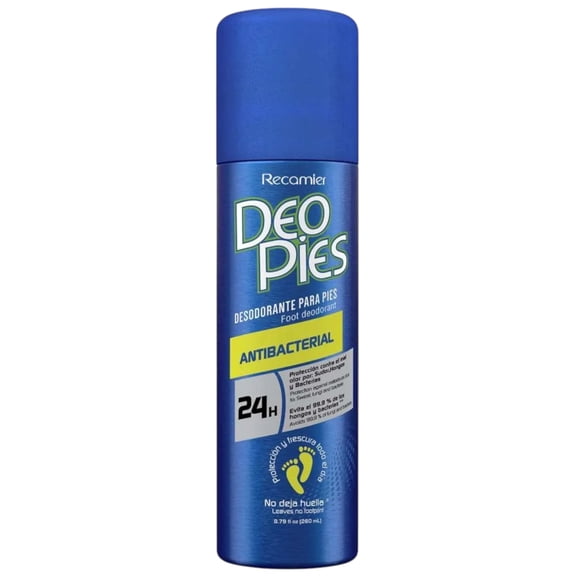 YAHVE DEO PIES Foot Deodorant Spray for Men  – Antiperspirant & Antibacterial, 24H Odor Protection – No Stains – 8.79 fl oz (260ml)