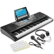 Ashthorpe 61-Key Digital Electronic Keyboard Piano with Full-Size Keys for Beginners