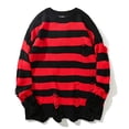 thumbnail image 2 of Men's T Shirts Long Sleeve Solid Color Pocket Letter Stripe Stitching Raglan Sleeve Top Mens Summer Shirts Red XL, 2 of 4