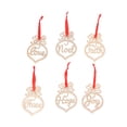 thumbnail image 4 of FOMIYES 6Pcs Decoration for Christmas Tree Beige Bamboo Hanging Decoration Holiday Party, 4 of 8