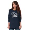 thumbnail image 4 of Do Your Thing Cute Sarcastic Workout Women's Long Sleeve T Shirt Brisco Brands X, 4 of 6