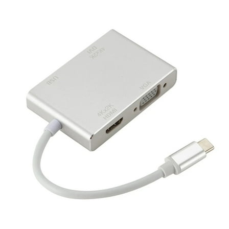 4 in 1 4k USB 3.1 USB C Type C to VGA DVI USB 3.0 HDMI-Compatible Adapter Cable for Laptop Projector