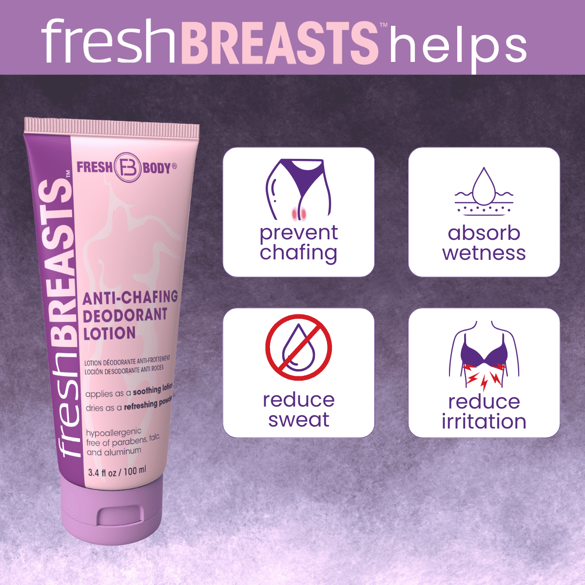Fresh Breasts Hypoallergenic Liquid Powder  - Made in the USA