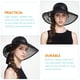 thumbnail image 5 of GOOHOCHY Sombrero De Para Mujer Con Amplia Y De Color Negro, 5 of 8