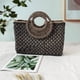 thumbnail image 4 of Bolso Tejido para Mujer Macarena Bolsa de Paja Negro 36 cm x 24 cm x 13 cm, 4 of 8