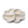 thumbnail image 1 of Plateau à Fruits à 4 Compartiments en Forme de Cœur, Assiettes Créatives, Boîte de Rangement, Assiettes à Fruits Secs, Assiettes à Collation, Assiette à Dessert Divisée, Contenant 1 Pce Beige 27cm, 1 of 6