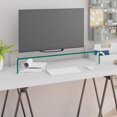 thumbnail image 1 of vidaXL TV Stand/Monitor Riser Glass Clear 80x30x13 cm, 1 of 4
