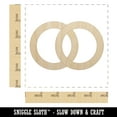 thumbnail image 2 of Wedding Rings Overlapping Wood Shape Unfinished Piece Cutout Craft DIY Projects - 4.70 Inch Size - 1/8 Inch Thick, 2 of 7