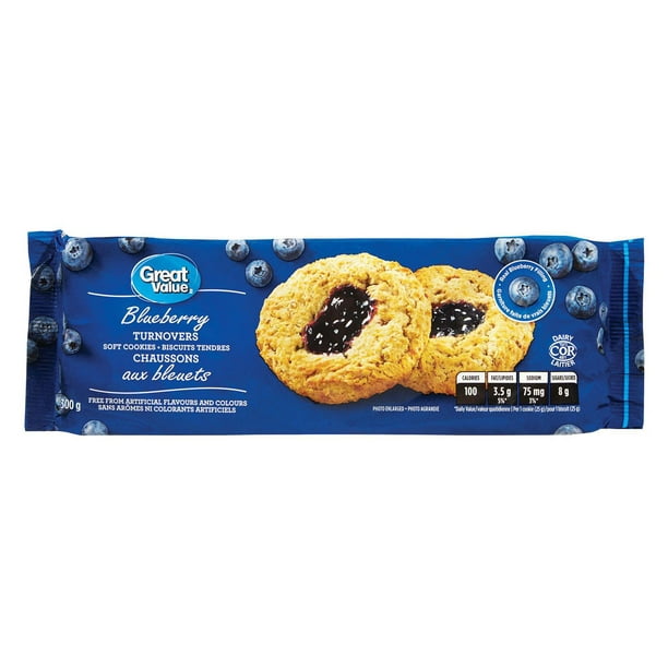 Biscuits tendres chaussons aux bleuets de Great Value 300 g