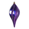 thumbnail image 2 of Vickerman 8'' Purple Glitter Swirl Drop Christmas Ornament, 2 of 2