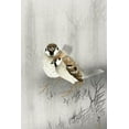 thumbnail image 2 of Koson, Ohara 17x24 Gold Ornate Wood Framed with Double Matting Museum Art Print Titled - Two ring sparrows in the rain, 2 of 4
