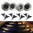 thumbnail image 3 of Yuarrent 4/8X 8 LED Luces de tierra de energía solar Cubierta de piso Lámpara de camino de césped y jardín al aire libre Iluminación y accesorios, 3 of 6