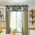 thumbnail image 3 of Yayeee Kitchen Valance Rod Pocket 54" x 18" Living Room Window Curtain, Flowers Cat, 3 of 6