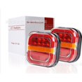 thumbnail image 1 of Miangastore 2pcs Square Led Trailer Light: Waterproof Stop Turn Tail Lighting - Brake Running Lamp for Trailers Boat Camper Truck Marine RV, 1 of 8