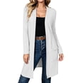 thumbnail image 2 of cocolona Long Cardigans for Women LightWeight Long Sleeve Open Front Casual Solid Color Cardigan Tops, 2 of 8