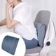 thumbnail image 1 of Almohada lumbar de espuma viscoelástica para silla de oficina y asiento de coche - Cojín de algodón gris 35x35x10cm, soporte ergonómico para la espalda en casa y viajes, 1 of 6
