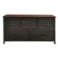 thumbnail image 5 of ZENSTYLE Wide Dresser Storage Tower 5 Drawers Metal Frame, Brown 39 x 12 x 22", 5 of 6