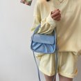 thumbnail image 3 of Moda plisada PU Color sólido Crossbody Bag Casual Mujer Bolsos (Azul) Likrtyny Para estrenar, 3 of 8