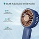 thumbnail image 2 of Powerful Desk Fan with Buckle, Cute Design 3 Speed Personal Small Portable, Lightweight Makeup Rechargeable USB Fan, 2 of 5