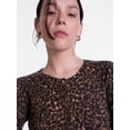 thumbnail image 5 of Scenario Women's Button Front Printed Cardigan Sweater, Lightweight, Sizes XS-XXXL, 5 of 6