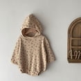 thumbnail image 4 of Gibobby Ropa Para Bebe con capucha de manga larga de otoño de algodón acanalado Floral para bebés recién nacidos, niñas y niños, ropa(Caqui, 12-18 Meses), 4 of 5