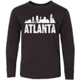 thumbnail image 3 of Inktastic Atlanta Skyline Grunge Long Sleeve Youth T-Shirt, 3 of 5