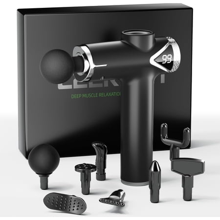 LEERCON Deep Tissue Muscle Relief Massage Gun with 8 Interchangeable Heads