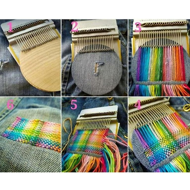 Speedweve Darning Mini Loom 12/14/21/28 Hooks Small Knitting Machine  Portable Type Weave for Mending Jeans Clothes Makes Stitching DIY Arts